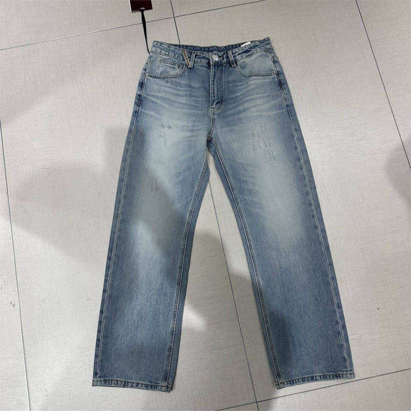 美式复古高品质水洗浅蓝色直筒弹力牛仔裤男春季宽松痞帅阔腿长裤,淘宝优惠券,粉丝福利购,淘宝优惠卷