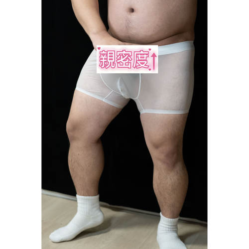 壮熊隐形感轻薄透明无感无痕一片冰丝透明性感壮熊显挺粗久弹内裤 - 图0