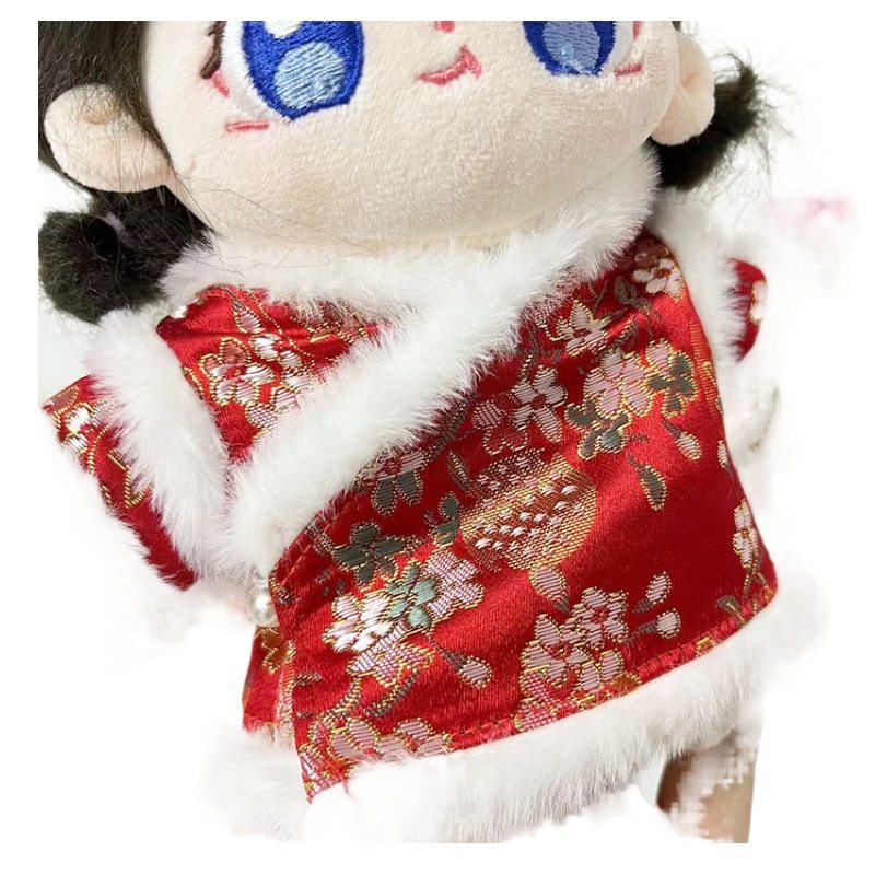 20cm娃衣刺绣桃花唐装套装棉花娃娃衣服古风衣服毛绒玩偶娃衣可爱,淘宝优惠券,粉丝福利购,淘宝优惠卷