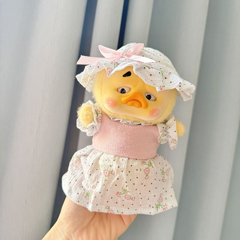 仅售娃衣】烦人鸭毛绒系列娃衣背心碎花裙套装小黄鸭公仔衣服替换,淘宝优惠券,粉丝福利购,淘宝优惠卷