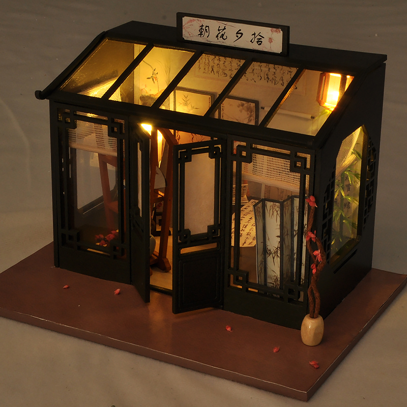 diy小屋中国风手工礼物制作小房子模型拼装玩具创意生日礼物男生