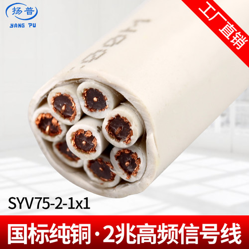 国标全铜SYV75-2-1*8芯同轴电缆高频视频线2MRGB机房移动DDF2兆线 - 图0