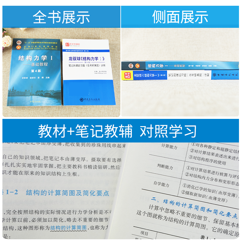 备考2025考研结构力学I 基础教程龙驭球第四版教材笔记和课后习题详解力学考研真题可搭结构力学李廉辊于玲玲考研真题圣才辅导复习 - 图1