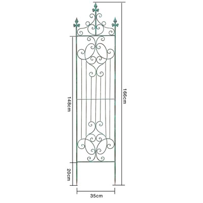 厂销做旧庭院铁艺地插植物爬藤支架阳台网格屏风花架蔷薇花园攀品