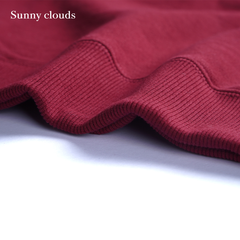 春季新品 桑妮库拉/Sunny clouds落肩宽松复古红卫衣纯棉套头上衣 - 图2