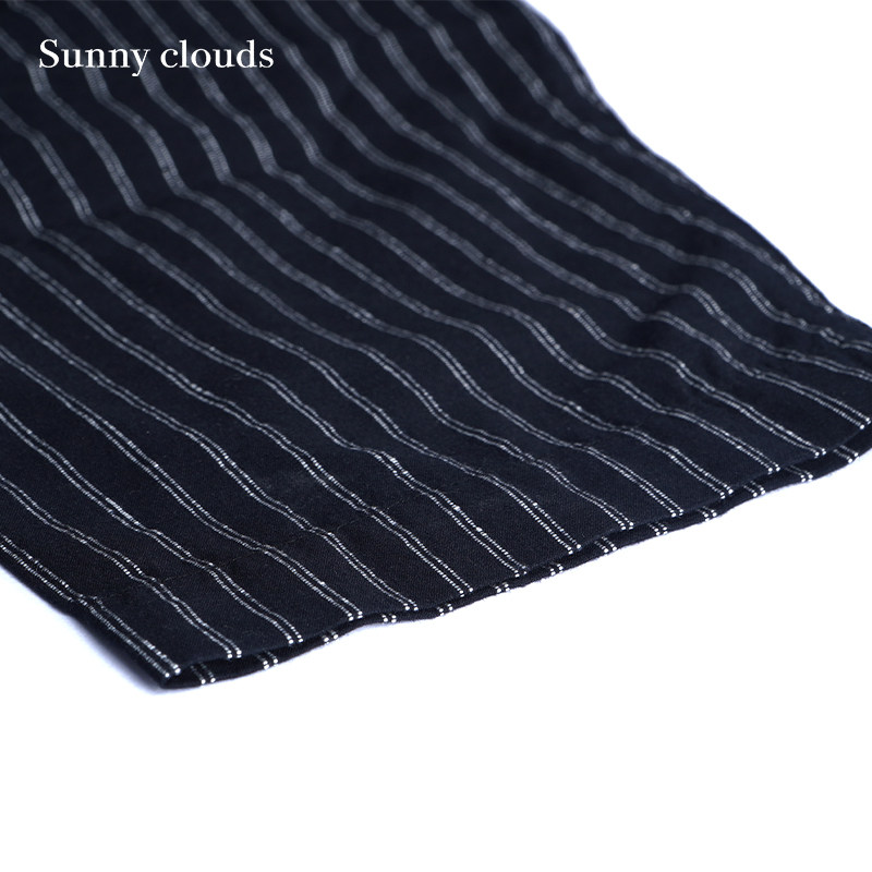 桑妮库拉/Sunny clouds 棉混开领条纹连衣裙宽松中长裙,淘宝优惠券,粉丝福利购,淘宝优惠卷