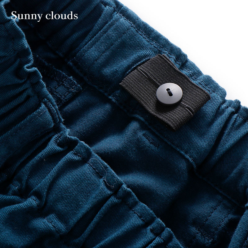 秋季新品 桑妮库拉/Sunny clouds 女式棉混微弹紧腿裤（深蓝） - 图1