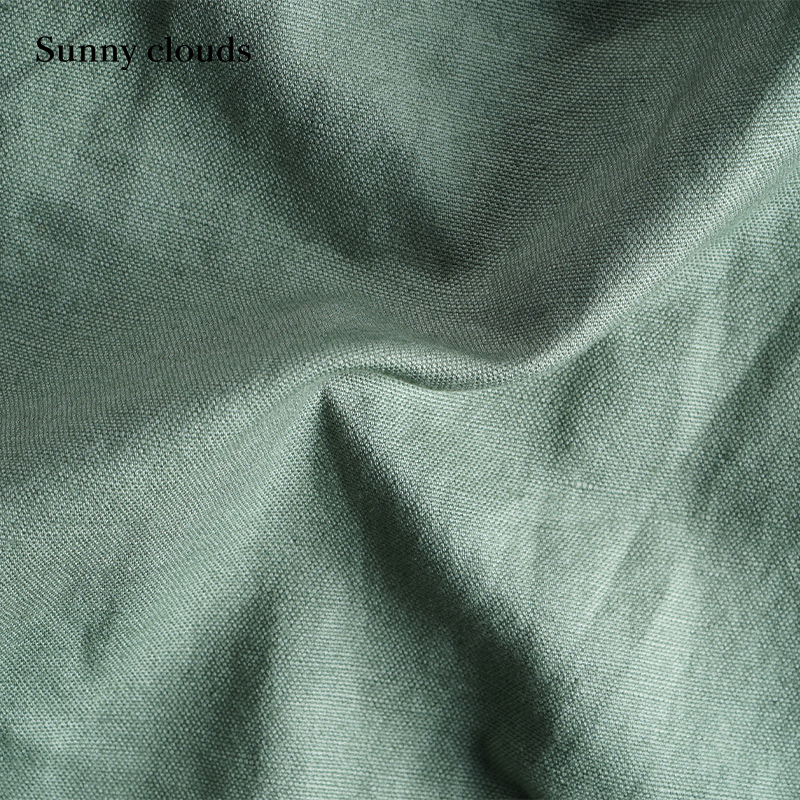 春季新品 桑妮库拉/Sunny clouds女式棉麻山系工装风裙裤（军绿） - 图3