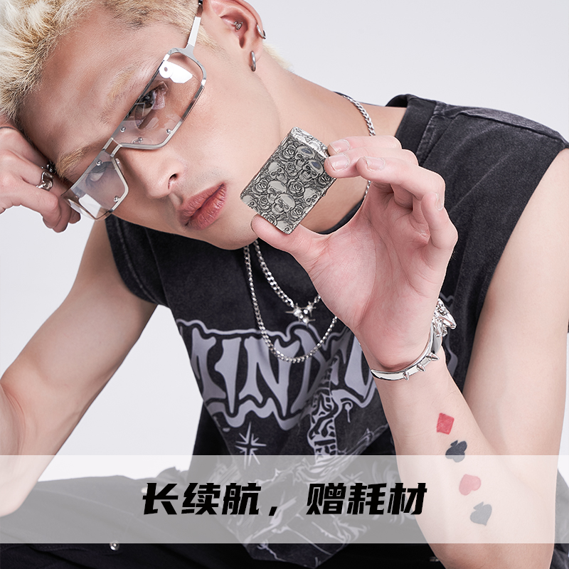 TSHOMX煤油打火机防风创意定制高颜值惊喜送男友生日礼物 - 图3