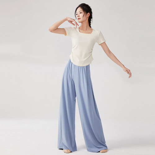 现代舞舞蹈练功服女套装春夏长袖古典舞跳舞服专业民族中国舞上衣 - 图3