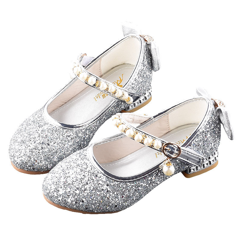 女童公主鞋小高跟皮鞋春秋新款洋气女孩舞台走秀水晶鞋儿童演出鞋,淘宝优惠券,粉丝福利购,淘宝优惠卷
