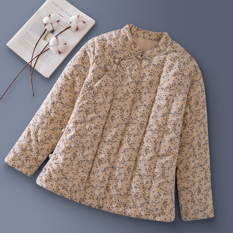 女士棉花手工防寒棉袄 中式国风上衣加厚保暖 冬季棉服棉衣棉袄 - 图1