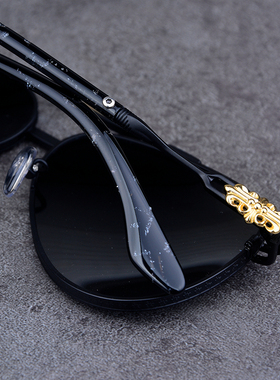 防辐射防紫外线飞行员复古纯钛