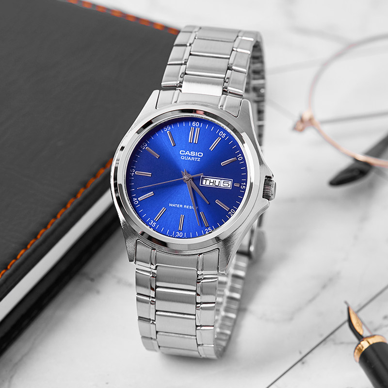 卡西欧石英复古星期日历男士手表 锦时亨海外日韩腕表