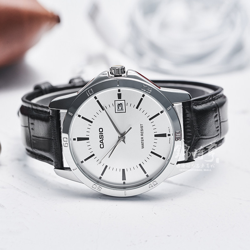 海外直邮卡西欧休闲皮带指针男表 锦时亨海外日韩腕表