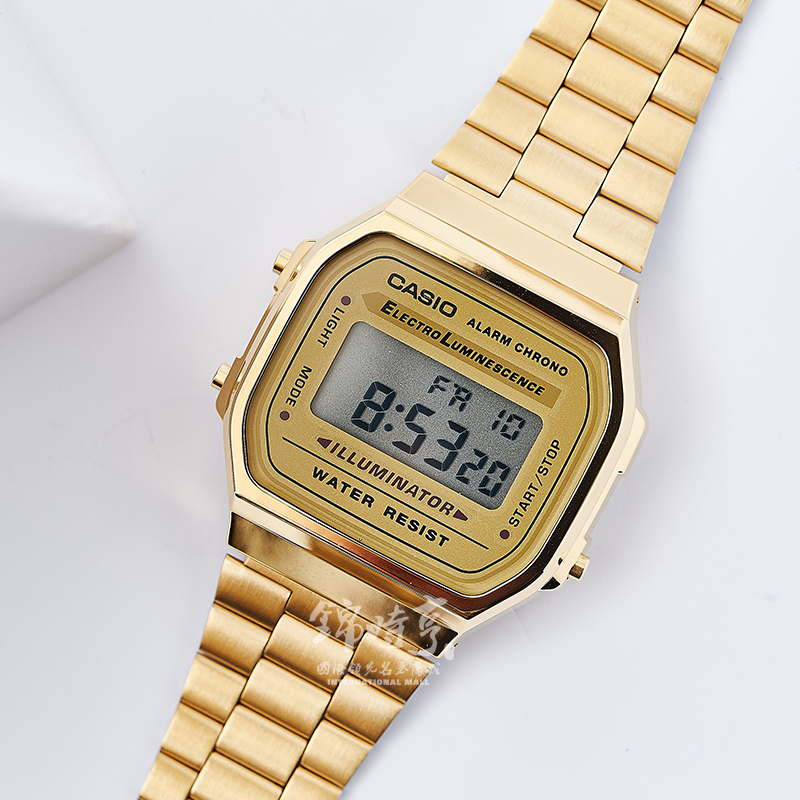 casio 9W A168WG 香港直邮 卡西欧 手表运动休闲小金表不锈钢男表 casio 9W A168WG 香港直邮 卡西欧 手表运动休闲小金表不锈钢男表