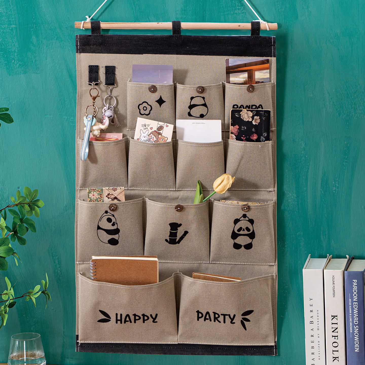 Fabric hanging mobile phone storage hanging bag dormitory wall hanging