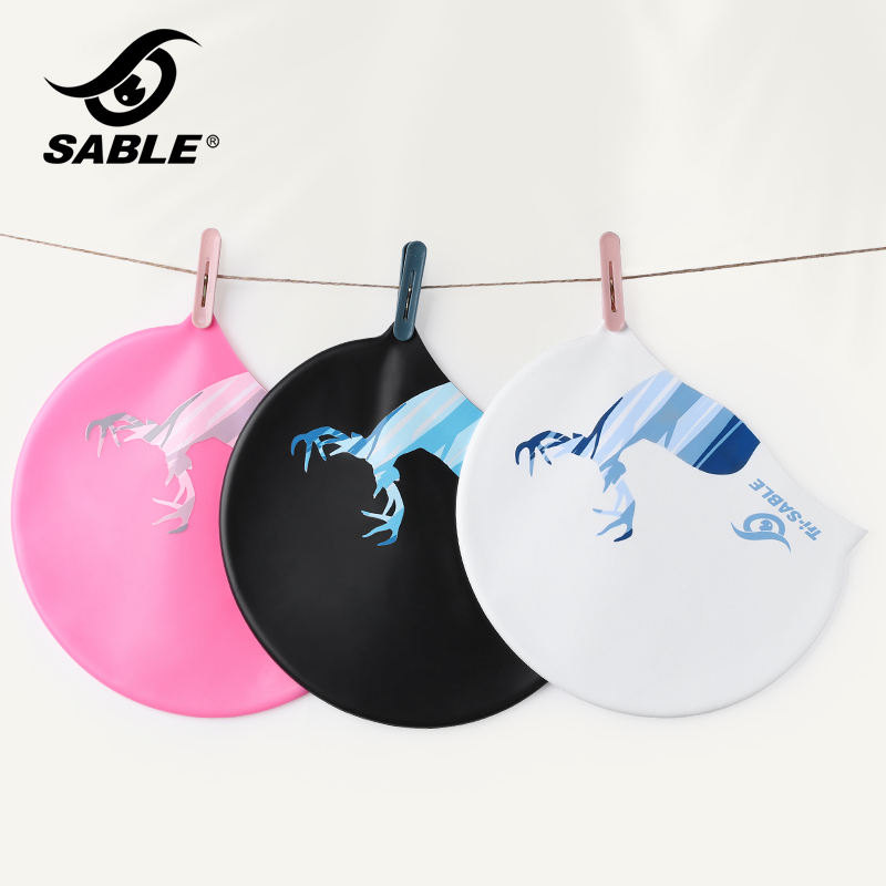 sable黑貂女士成人防水大号不勒头专业防水硅胶游泳帽男护耳时尚 - 图3
