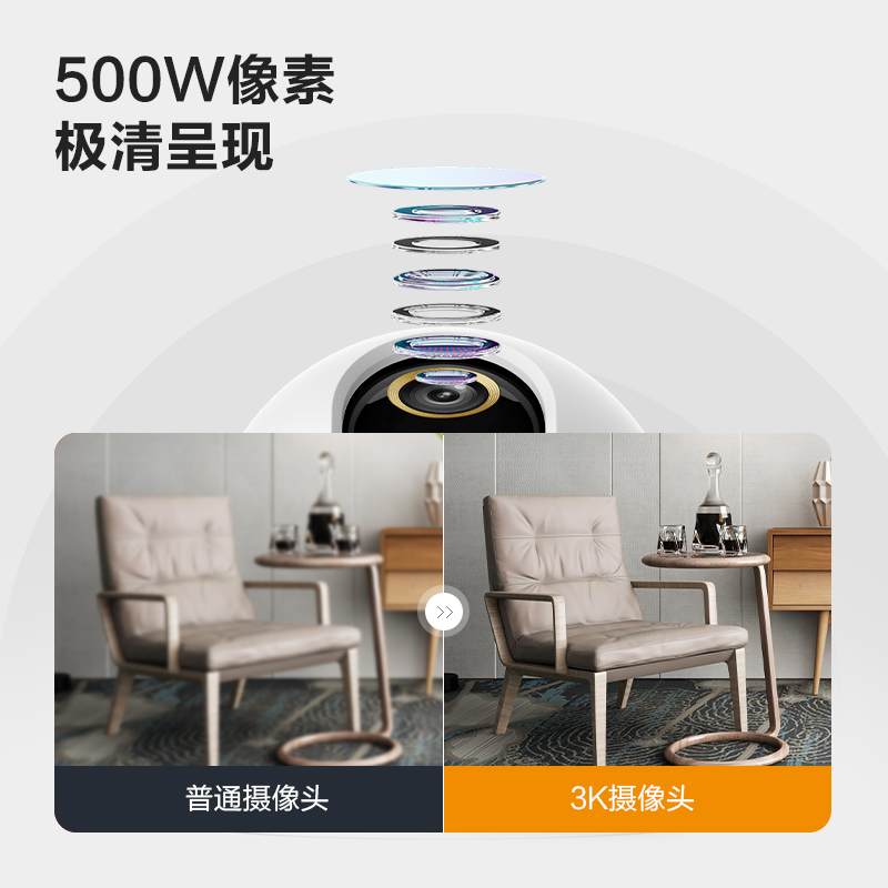 乐橙TA3R监控摄像头家用360全景无线高清500万手机远程夜视看宠物