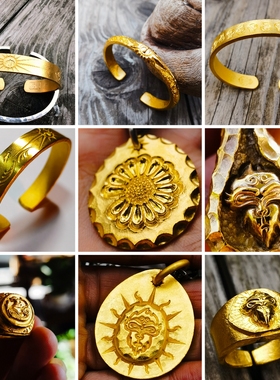 王大圣黄金来料来图首饰加工定制 男女手镯戒指吊坠定制礼品