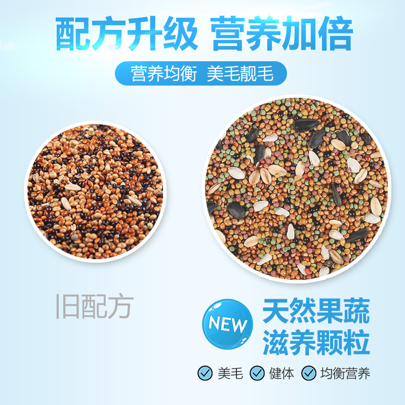 鹦鹉饲料美毛专用鸟粮食物果蔬油葵Bird feed parrot food millet - 图1