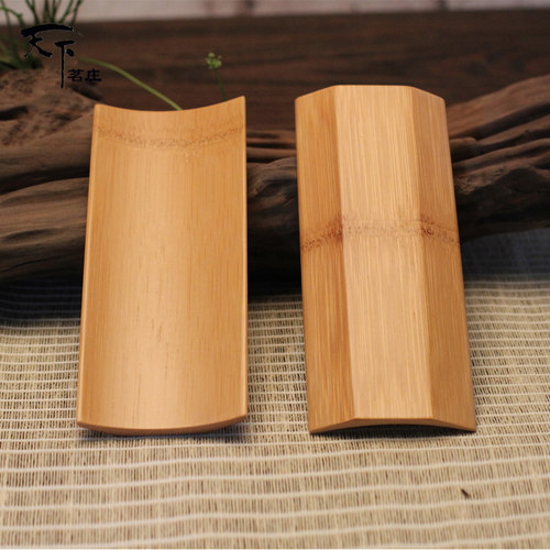 茶巾托竹茶道 毛巾托 茶巾垫茶则 竹茶具 酒店餐厅毛巾托茶道配件 - 图1