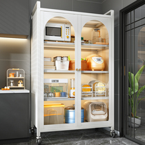 Handsome kitchen shelve with floor multilayer containing cabinet dining sideband door microwave oven cabinet multifunction lockers