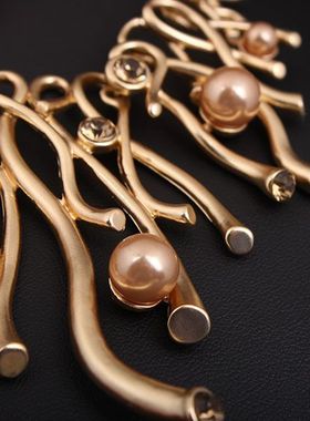 欧美夸张复古短款毛衣链时尚饰品