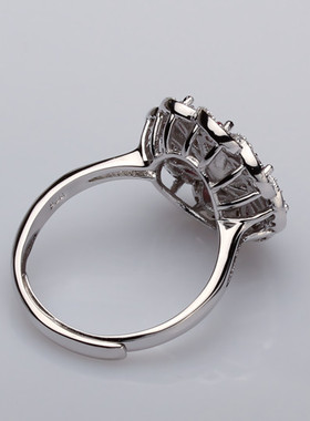 diy水晶钻天然珍珠开口戒指