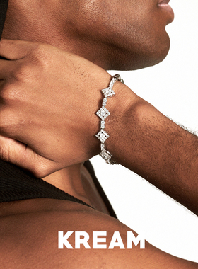 KREAM 菱形满钻手链男嘻哈女同款锆石手链 bracelet