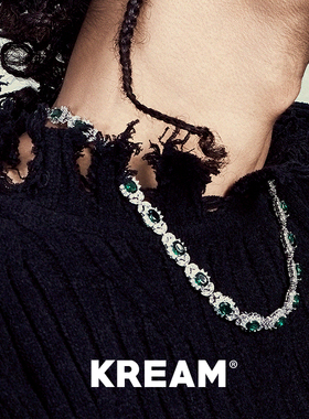 KREAM复古绿钻项链男嘻哈女