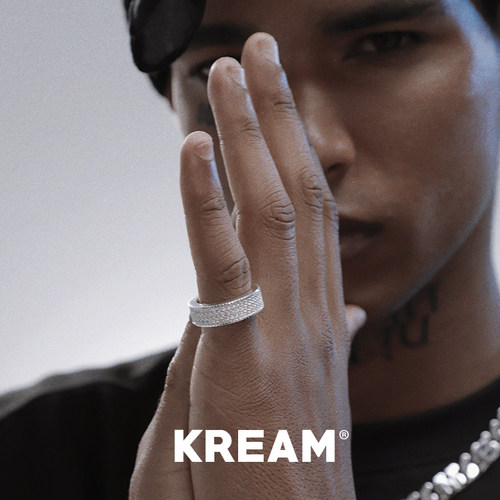 KREAMS925 VINTAGE ICE RING纯银复古满钻戒指男女嘻哈同款 - 图0
