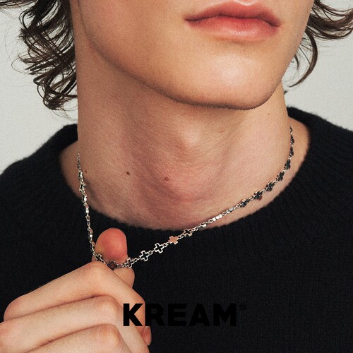 KREAM 925纯银十字项链男女同款欧美潮流锁骨链 - 图1