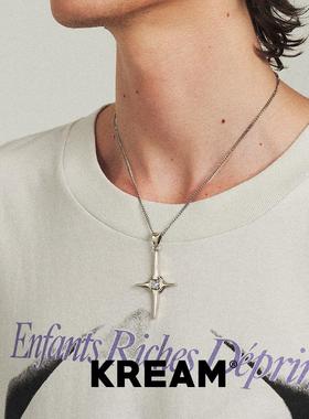 KREAM 纯银 四芒星吊坠项链男女同款潮流毛衣链高级感