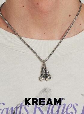 KREAM 纯银拳击手套吊坠男士项链高级潮牌个性配饰女