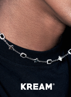 KREAM 925银黑锆石十字项链男嘻哈女欧美潮流高级感锁骨链女礼物