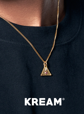 KREAM 925银三角全知之眼吊坠男嘻哈女项链欧美潮流锁骨毛衣链