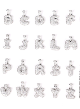 KREAM满钻卡通气泡字母项链