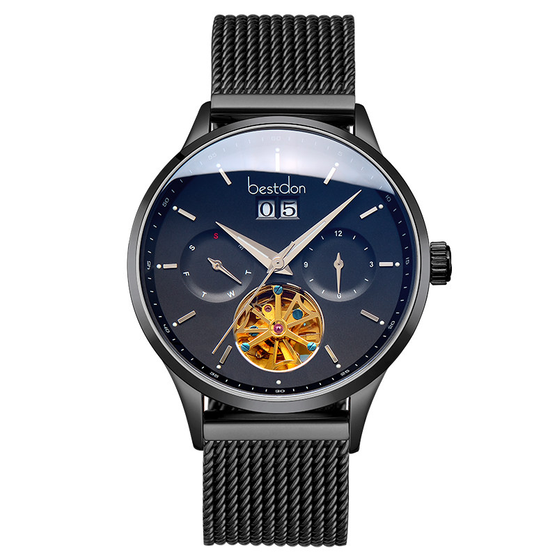 邦顿男士全自动镂空飞轮时尚机械表 bestdon恒鼎国产腕表