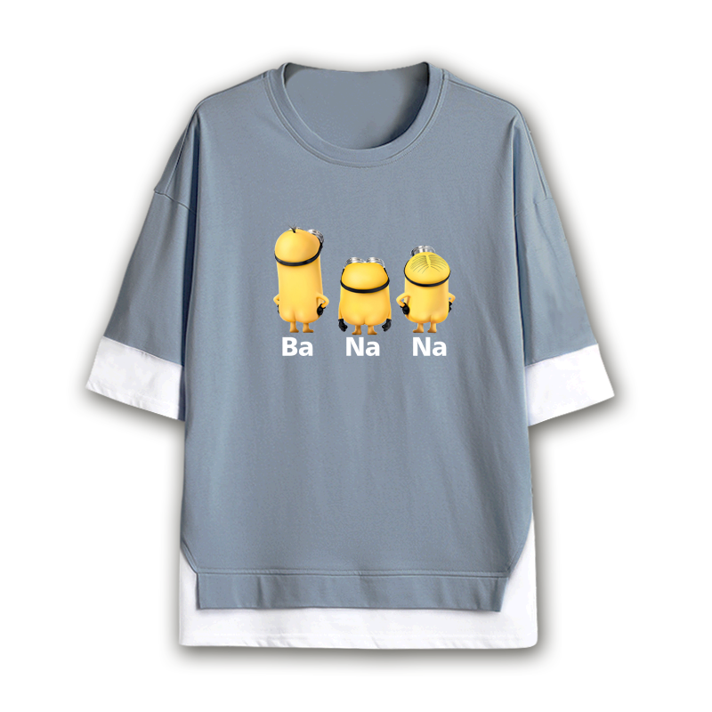 纯棉欧美潮可定制小黄人情侣装t恤 兴川T恤