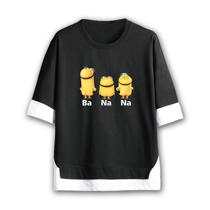 纯棉欧美潮可定制小黄人情侣装t恤 兴川T恤