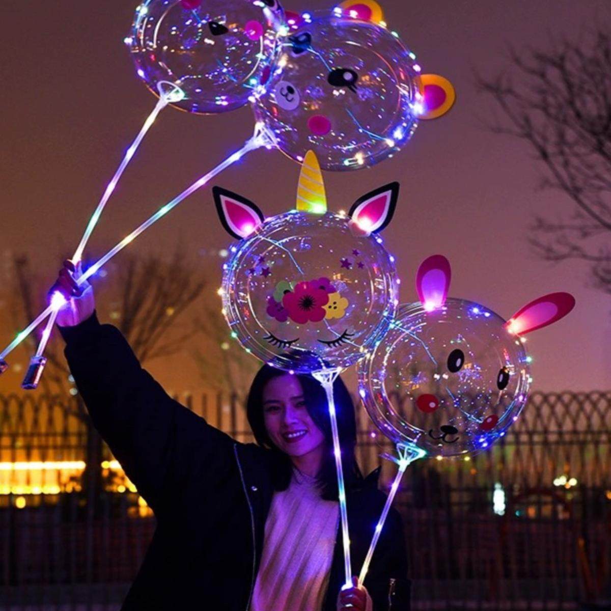 网红波波球透明儿童卡通贴纸地推发光气球带灯火爆款夜光摆摊街卖,淘宝优惠券,粉丝福利购,淘宝优惠卷