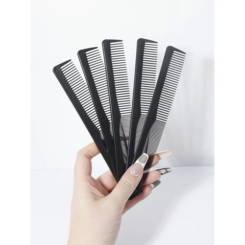 5pcs carbon fiber cutting comb, anti-static and heat-resista - 图0
