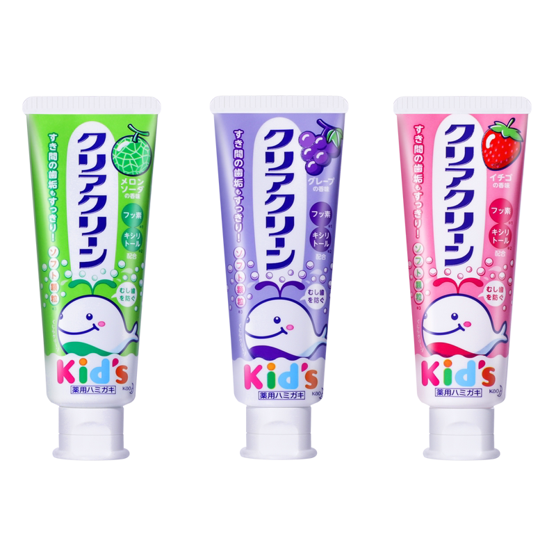 日本进口花王儿童70g*3含氟牙膏 mtm海外牙膏