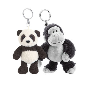 德国NICI狮子钥匙扣男玩偶公仔钥匙挂件毛绒猩猩熊猫包包挂饰玩具