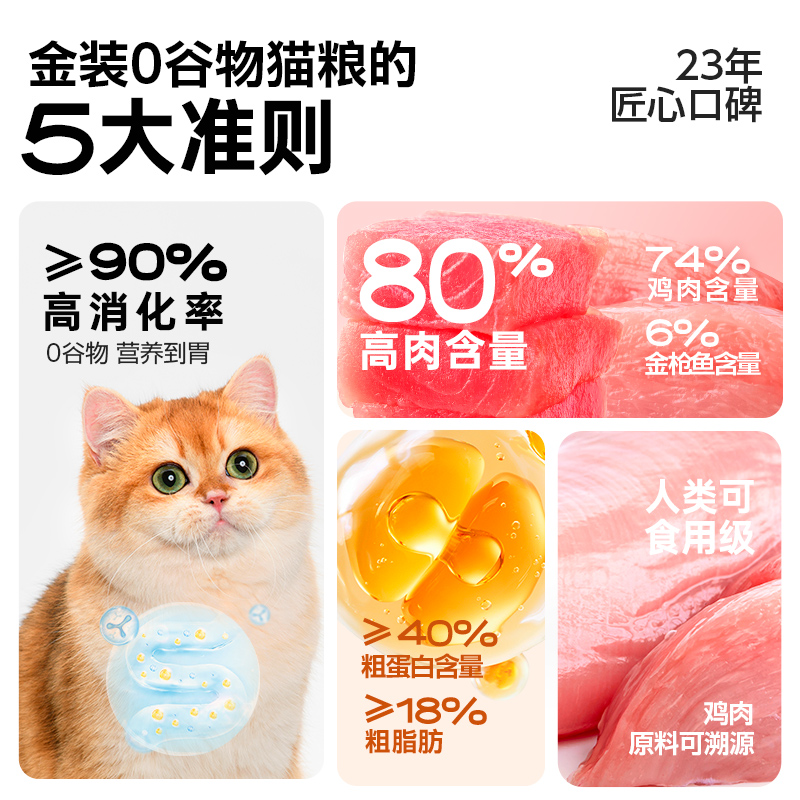 金装好主人成猫猫粮全价无谷通用营养增肥官方正品旗舰店5斤20斤