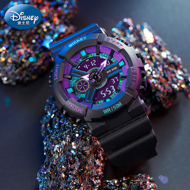 迪士尼男款青少年初中高中生手表 美时嘉织手表国产腕表