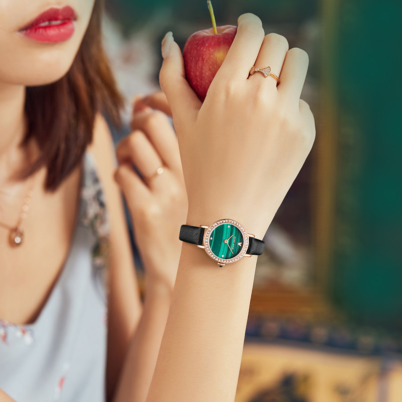 迪士尼ins风简约气质小众轻奢手表 美时嘉织手表国产腕表