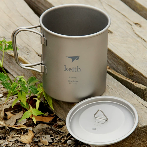Keith Kaisi Pure Titanium Single -Layer Folding Water Cup Coffee Cufe Cufe Cufe Coffe