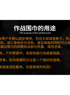 防风沙户外网巾防蚊虫战术围巾